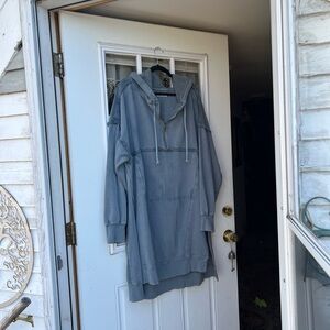 Free people long beautiful hoodie L